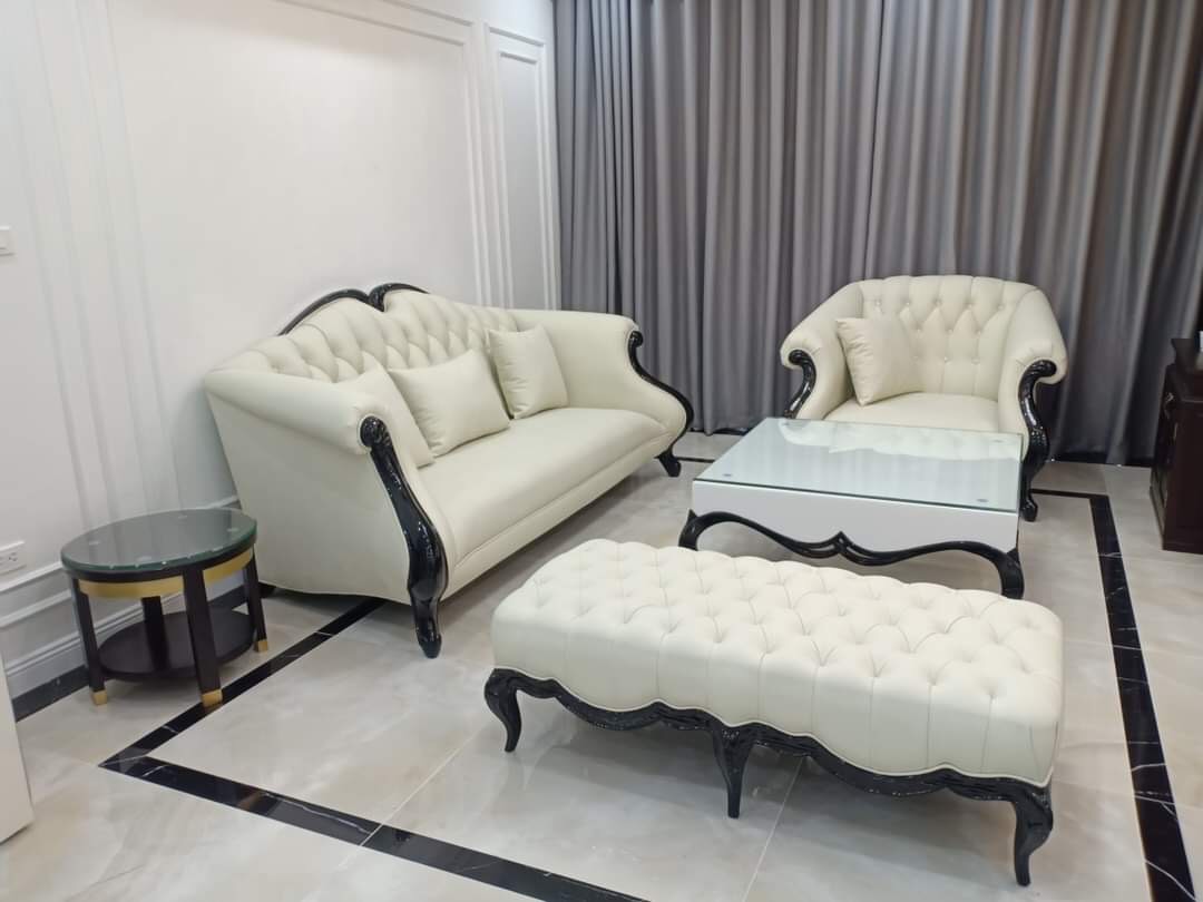 Bàn ghế phòng khách sofa tân cổ điển